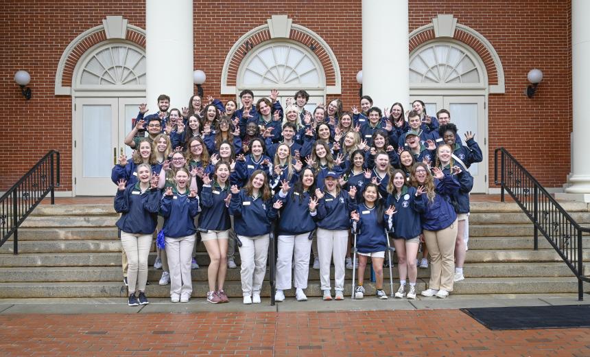 Student Ambassadors in a large group photo