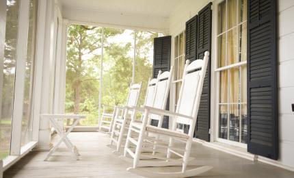 Rocking chairs on Andalusia porch
